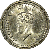 India-British George VI Silver 1942 (B) Rupee Bombay Mint Luster KM# 557 .1 (2)