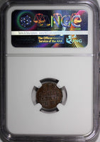 Germany BRUNSWICK-WOLFENBÜTTEL Karl Copper 1758 Denier NGC MS63 BN KM# 948 (173)