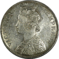 India-British Victoria Silver 1882 (B) Rupee aUNC/UNC KM# 492 (18 240)