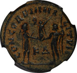 Roman Maximian,AD286-310 AE Post-Ref.Radiate / Victory From Jupiter NGC (012)