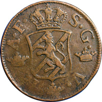 SWEDEN COPPER  Adolf Frederick 1761 2 Ore, S.M. KM# 461 (2330)