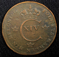 SWEDEN Carl XIV Johan Copper 1822 1 Skilling Mintage-520,000 KM# 597 (554)