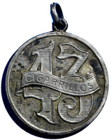 ARGENTINA San Martin TOBACCO Cigarrettes Silvered Medal "Cigarrillos 43" (7077)