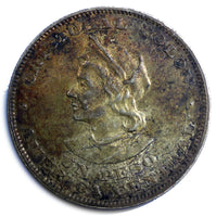 El Salvador Republic Silver 1908 C.A.M. 1 Peso, Colon Nice Toned KM# 115.1