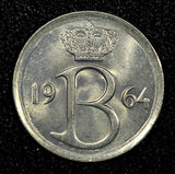 Belgium Baudouin I 1964 25 Centimes Dutch text UNC KM# 154.1 (22 708)