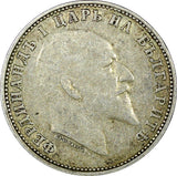 Bulgaria Ferdinand I Silver 1910 1 Lev Toned KM# 28 (22 300)