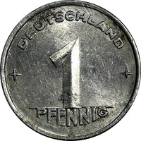 Germany - Democratic Republic Aluminium 1948 A 1 Pfennig KM# 1 (18 712)