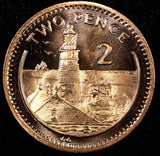 Gibraltar Elizabeth II 2000 2 Pence BU KM# 774 RANDOM PICK (1 Coin) (23 976)