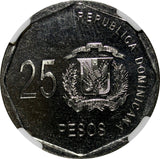 DOMINICAN REPUBLIC 2015 25 Pesos NGC MS64 Gregorio Luperón GEM BU KM# 107 (001)
