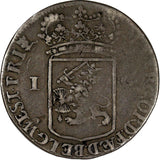 Netherlands WEST FRIESLAND Silver 1721 1 Gulden Turnip Toned KM# 97.3 (20 366)