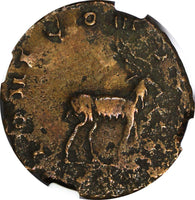 ROMAN.Gallienus AD 253-268  BI Double-Denarius / Rev. Bearded Goat  NGC (044)