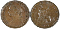 Great Britain Victoria Bronze 1878 Farthing ch.XF KM# 753 (21 691)