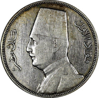 Egypt Fuad I (1922-1936) Silver AH1352 1933 10 Piastres 33mm KM# 350 (20 734)