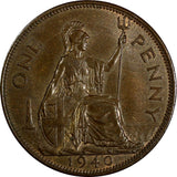 Great Britain George VI Bronze 1940 1 Penny KM# 845