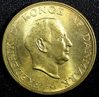 Denmark Frederik IX Aluminum-Bronze 1957 C S 2 Kroner GEM BU 31mm KM# 838.2 (33)