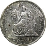 Guatemala Silver 1898  2 Reales 24 mm  KM# 167 (22 654)