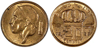 Belgium Baudouin I Bronze 1958 20 Centimes UNC  KM# 146 (21 247)