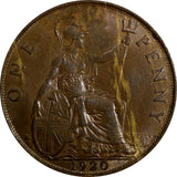 Great Britain George V (1910-1936) Bronze 1920 1 Penny KM# 810 (14 501)