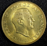 DENMARK Frederik IX Aluminum-Bronze 1957 C S 1 Krone GEM BU COIN KM# 837.2 (789)