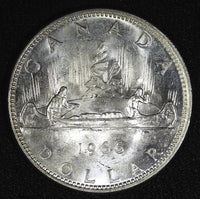 CANADA Elizabeth II Silver 1966 $1.00 Dollar  UNC KM# 64.1 (22 776)