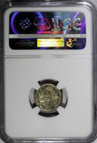 Denmark Christian IX Silver 1871 CS 4 Skilling Rigsmont NGC AU58 KM# 775.2 (099)