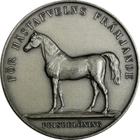 SWEDEN Silver  Medal Gustav VI Reward for Horse Breeding 43mm C/S Edge (19 358)