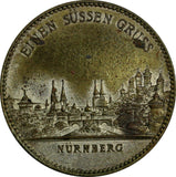 Germany Bavaria Nurnberg Village Landscape Medal 27mm EINEN SUSSEN GRUSS ( 372)