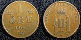 Sweden Oscar II Bronze 1903 1 Öre  Large letters KM# 750  (23 156)