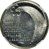 Turkey Silver Proof Like  1973 50 Lira NGC MS64 PL Republic Annivers.KM# 902 (3)