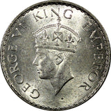 India-British George VI Silver 1940 (B) 1/4 Rupee Bombay UNC KM# 545 (22 335)