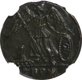 Roman Constantinian AD 330-340 AE3/4 NUMMUS NGC MS  Constantinopolis/Victory (2)