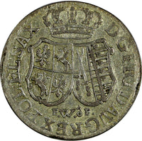 Germany SAXONY-ALBERTINE Silver 1763 FWoF 1/12 Thaler Last Date KM# 877 (8582)