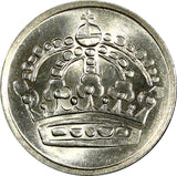 Sweden Gustaf VI SILVER 1959 10 Öre BU KM# 823 (22 100)