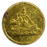 US MINIATURE ANCIENT TOKEN  AUTOMOBILE  and   SHIP  VF Condition 16mm (4235)