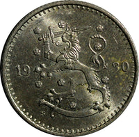 FINLAND Copper-Nickel 1930 1 Markka GEM BU COIN KM# 30