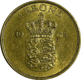 Denmark Frederik IX 1955 1 Krone  25.5mm KM# 837.1 (18 637)