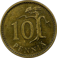 Finland 1968 S 10 Pennia KM# 46