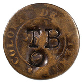 TOBAGO 2 1/4 Pence,(1798),TBO Countermark on 1789A Colony of Cayenne 2 Sous (0)