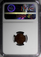Denmark Frederik VIII Bronze 1907 1 Ore NGC MS65 BN KEY DATE KM# 804 (091)
