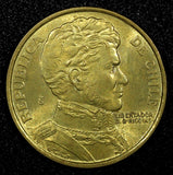 CHILE Aluminum-Bronze 1979 1 Peso Bernardo O'Higgins UNC KM# 208a (22 719)