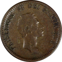 DENMARK Frederik VI Copper 1813 1 Rigsbankskilling KM# 680 (19 580)