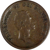 DENMARK Frederik VI Copper 1813 1 Rigsbankskilling KM# 680 (19 580)