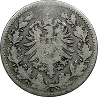 Germany - Empire Wilhelm I Silver 1877 H 50 Pfennig SCARCE DATE KM# 6