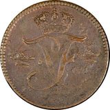 Sweden Frederick I Copper 1750 1 Ore Last Year Type Mint-353,000 KM# 416.1 (358)