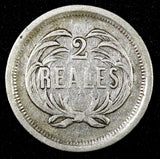 GUATEMALA Silver 1873 P  2 Reales 24mm Paz Duran KM# 149 (22 736)