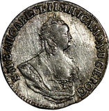 RUSSIA Elizabeth Silver 1752 IШ 10 Kopeks Grivennik Red Mint VF/XF C# 16a (163)