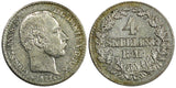 Denmark Christian IX Silver 1871 CS 4 Skilling Rigsmont aXF  KM# 775.2 (4397)