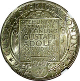 SWEDEN Silver 1932-G 2 Kronor NGC MS64  Death of Gustaf II Adolf KM# 805(064)