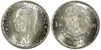 Sweden Gustaf V Silver 1942 G 1 Krona UNC Light Toned 25mm KM# 814 (22 113)