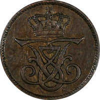 Denmark Frederik VIII Bronze 1912 VBP; GJ 1 Ore XF/AU Condition KM# 804 (19 054)